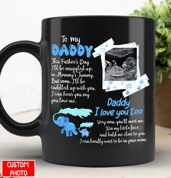 Personalized Gift For Future Daddy Very Soon You'll Meet Me Mugs - PP - AV0308225