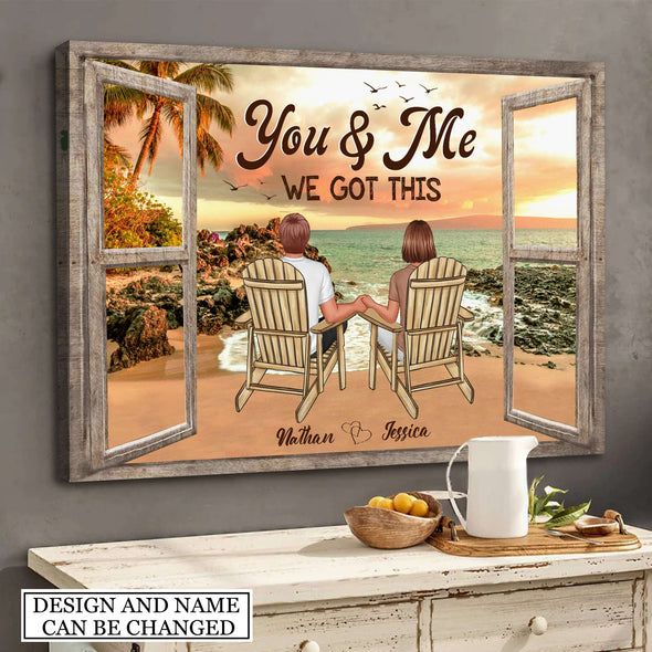 Gift For Couple You And Me We Got This Framed Canvas - PP - AV2007225