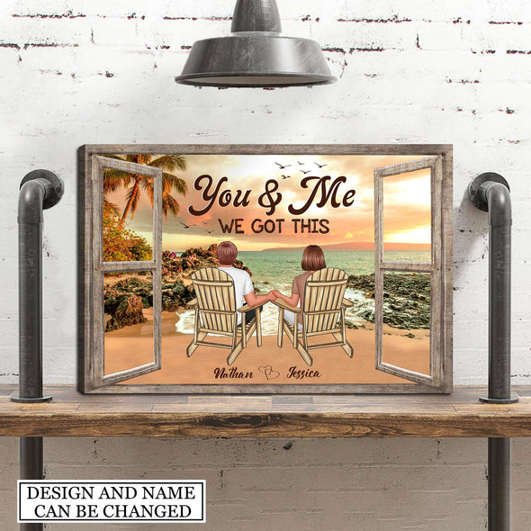 Gift For Couple You And Me We Got This Framed Canvas - PP - AV2007225