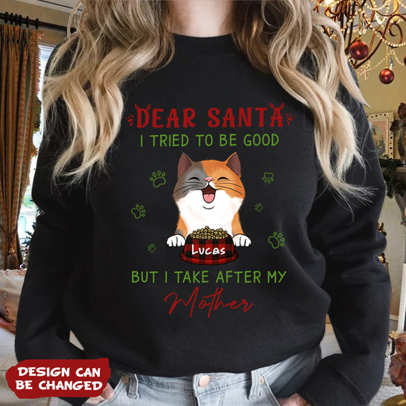 Personalized Gift For Cat Lovers Dear Santa I Tried To Be Good T-shirt, Hoodie, Sweatshirt PP-AV2211228