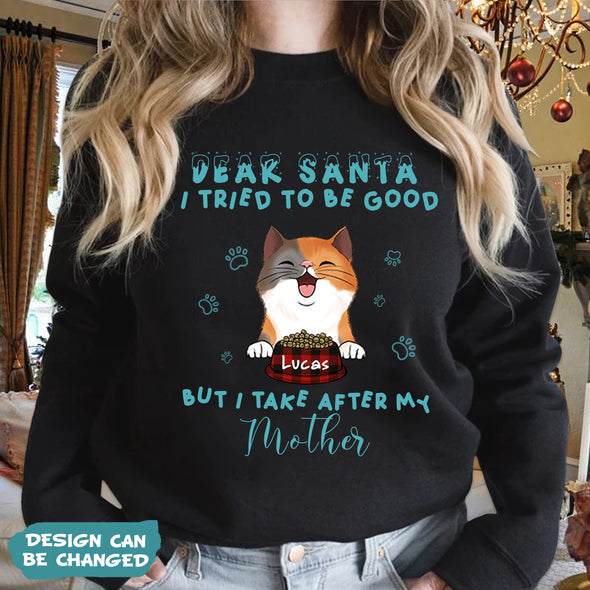Personalized Gift For Cat Lovers Dear Santa I Tried To Be Good T-shirt, Hoodie, Sweatshirt PP-AV2211229
