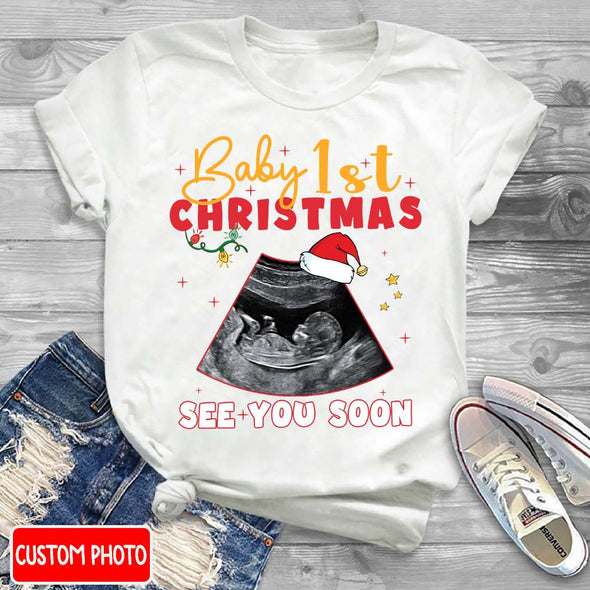 Personalized Gift For Future Mommy Baby's First Christmas T-shirt, Hoodie, Sweatshirt PP - AV1011226