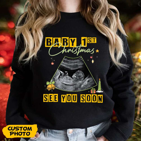 Personalized Gift For Future Mommy Baby's First Christmas T-shirt, Hoodie, Sweatshirt PP - AV1111223