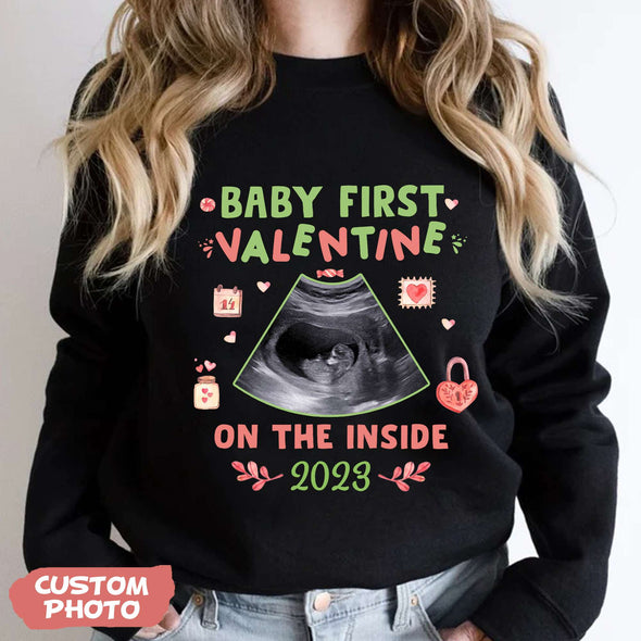 Gift For Future Mommy Baby First Valentine T-shirt, Hoodie, Sweatshirt PP-AV0712222