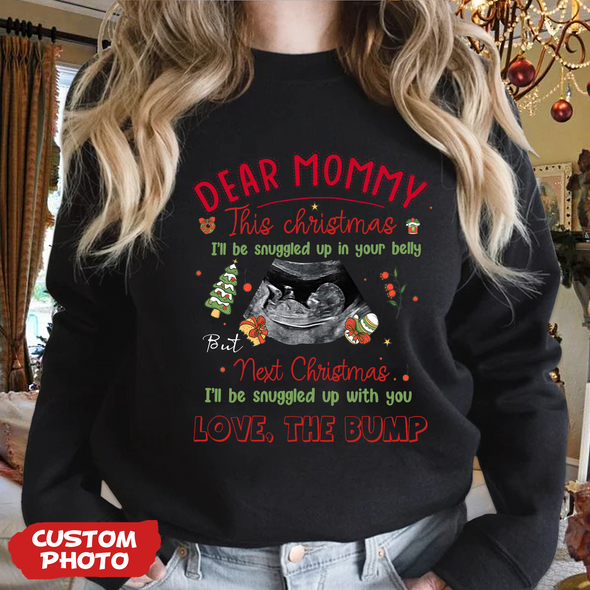 Personalized Gift For Future Mommy This Christmas I'll Be Snuggled Up In Your Belly T-shirt, Hoodie, Sweatshirt-PP-AV1511225
