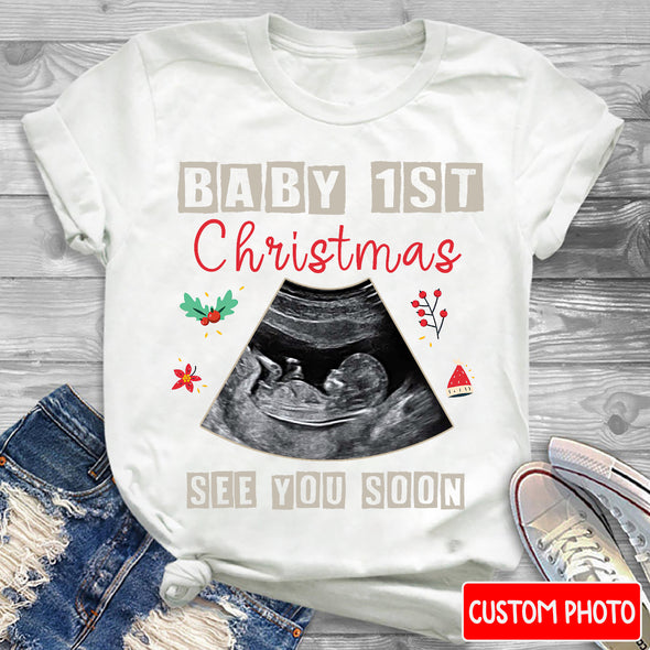 Personalized Gift For Future Mommy Baby's First Christmas T-shirt, Hoodie, Sweatshirt PP - AV1011224