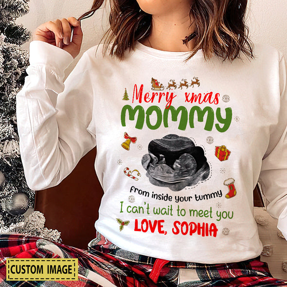 Personalized Gift For Future Mommy Merry Xmas Shirt-PP-AV2410221