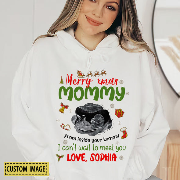 Personalized Gift For Future Mommy Merry Xmas Shirt-PP-AV2410221
