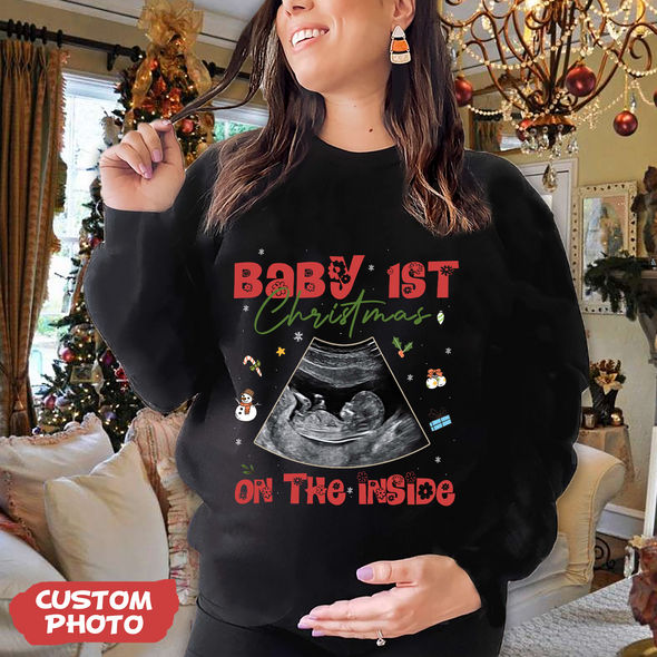 Personalized Gift For Future Mommy Baby's First Christmas T-shirt, Hoodie, Sweatshirt-PP-AV1511222