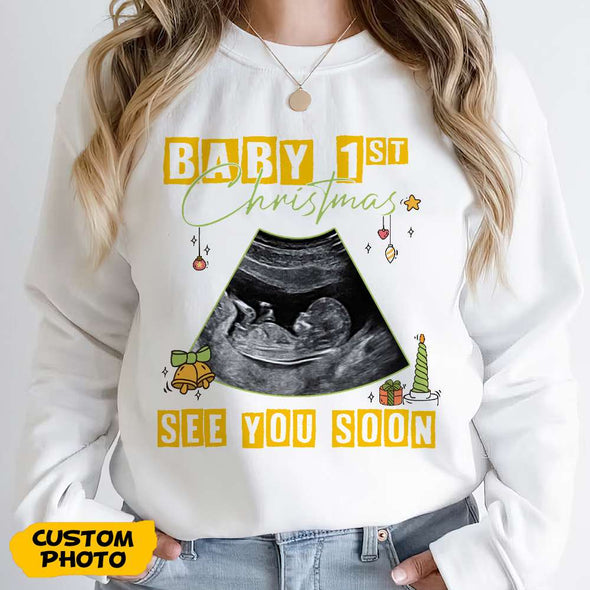 Personalized Gift For Future Mommy Baby's First Christmas T-shirt, Hoodie, Sweatshirt PP - AV1111223