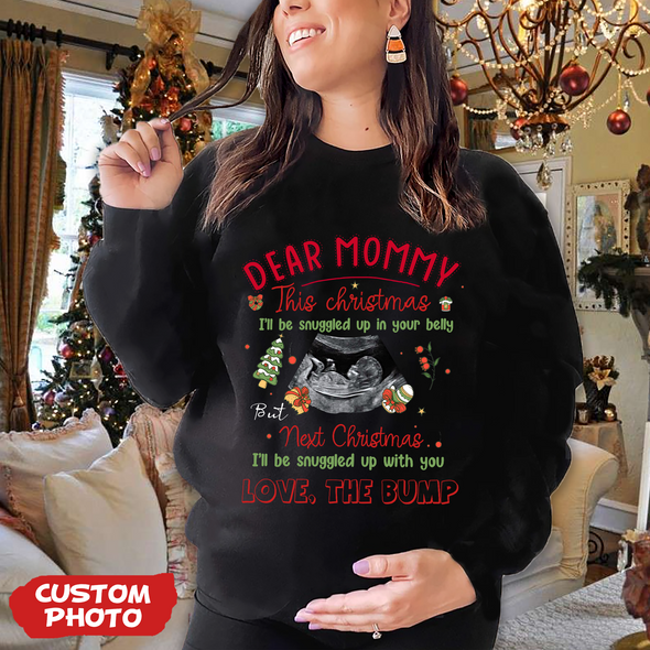Personalized Gift For Future Mommy This Christmas I'll Be Snuggled Up In Your Belly T-shirt, Hoodie, Sweatshirt-PP-AV1511225