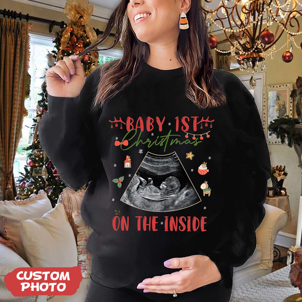 Personalized Gift For Future Mommy Baby's First Christmas T-shirt, Hoodie, Sweatshirt-PP-AV1511223