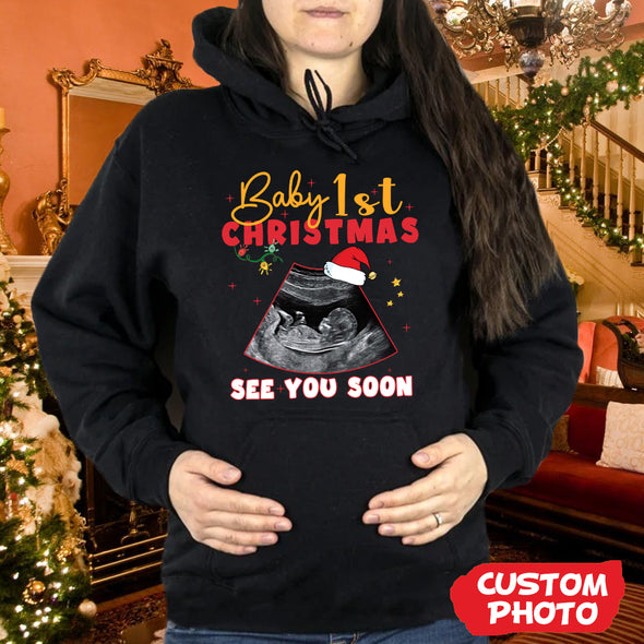Personalized Gift For Future Mommy Baby's First Christmas T-shirt, Hoodie, Sweatshirt PP - AV1011226
