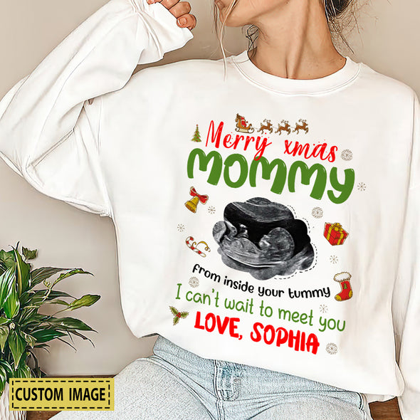Personalized Gift For Future Mommy Merry Xmas Shirt-PP-AV2410221