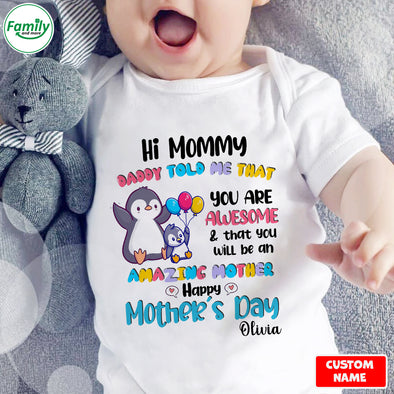 Gift For Mommy Happy Mother's Day Baby Onesie - AD - LT0804223