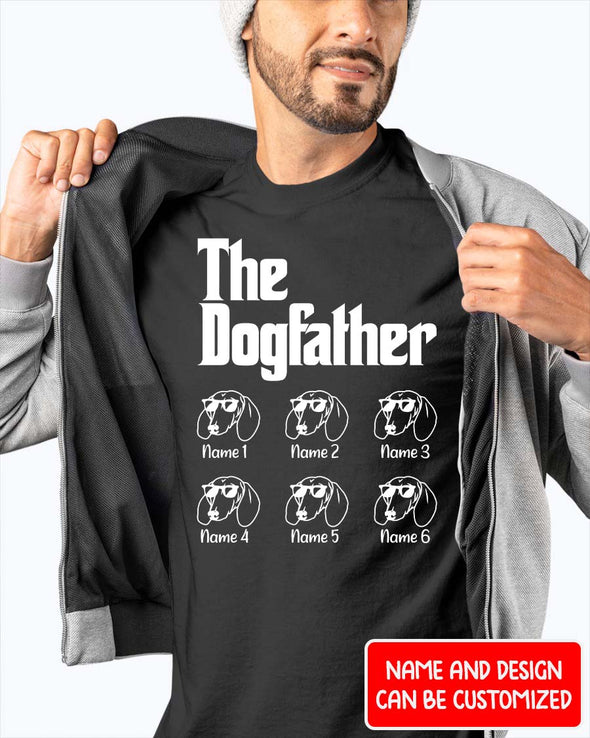 Gift For Dog Lovers The Dogfather Personalized Custom Dog Dad Shirt T-Shirt - NT-HB281121
