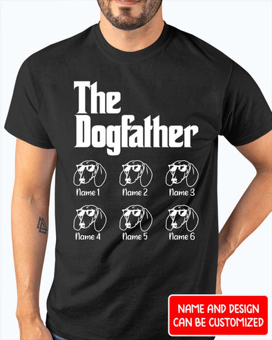 Gift For Dog Lovers The Dogfather Personalized Custom Dog Dad Shirt T-Shirt - NT-HB281121