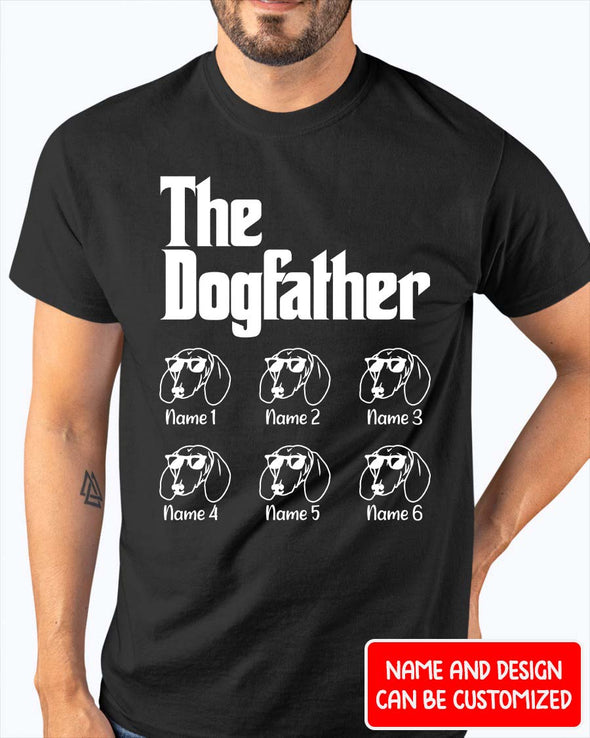 Gift For Dog Lovers The Dogfather Personalized Custom Dog Dad Shirt T-Shirt - NT-HB281121