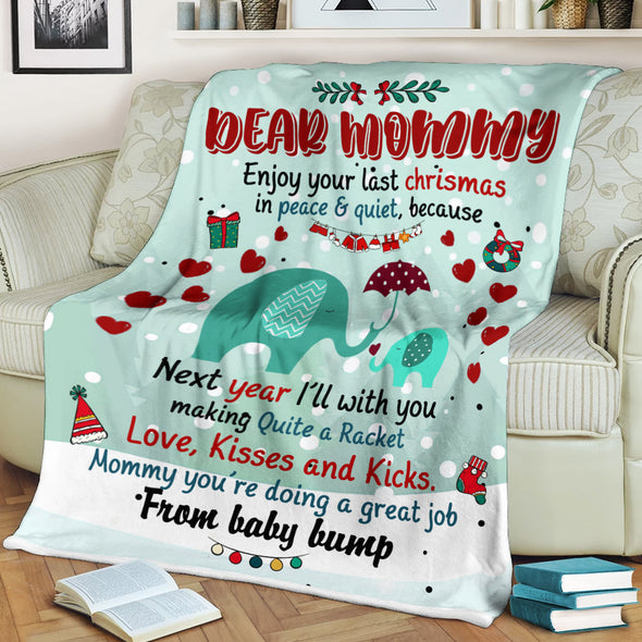 Gift For Future Mommy Love Kisses And Kicks Blanket - PP - LT1511213