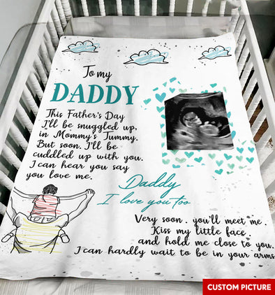 Personalized Gift For Future Daddy Very Soon, You'll Meet Me Blanket - PP - LT0505221