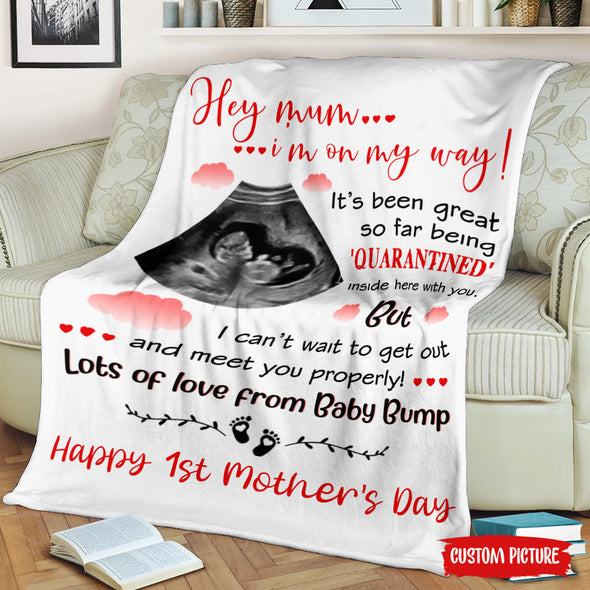 Personalized Gift For Future Mummy Lots Of Love From Baby Bump Blanket - PP - LT1102221