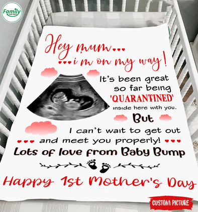 Personalized Gift For Future Mummy Lots Of Love From Baby Bump Blanket - PP - LT1102221