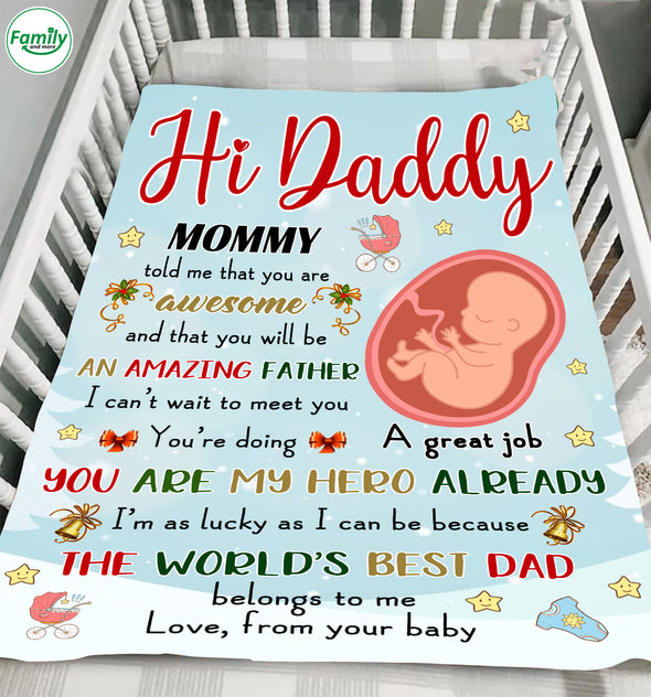 Gift For Future Dad The World's Best Dad Belongs To Me Blanket - PP - LT2411217