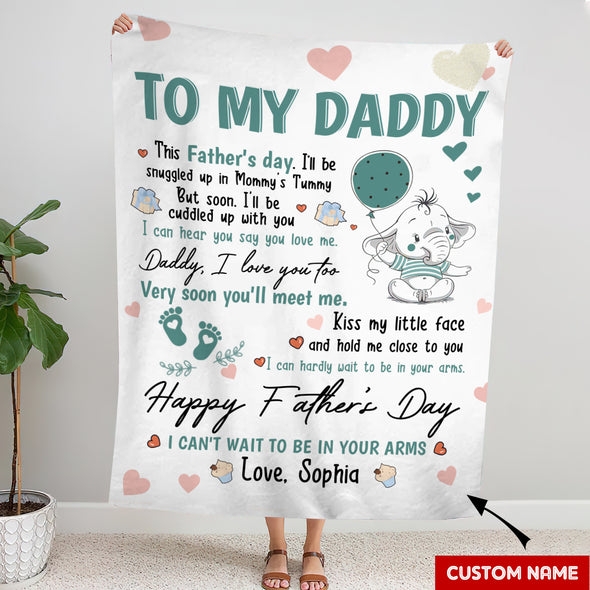Gift For Future Daddy Very Soon, You'll Meet Me Blanket - PP - LT2804221