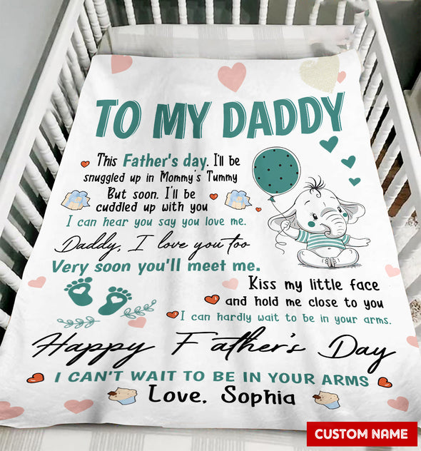 Gift For Future Daddy Very Soon, You'll Meet Me Blanket - PP - LT2804221