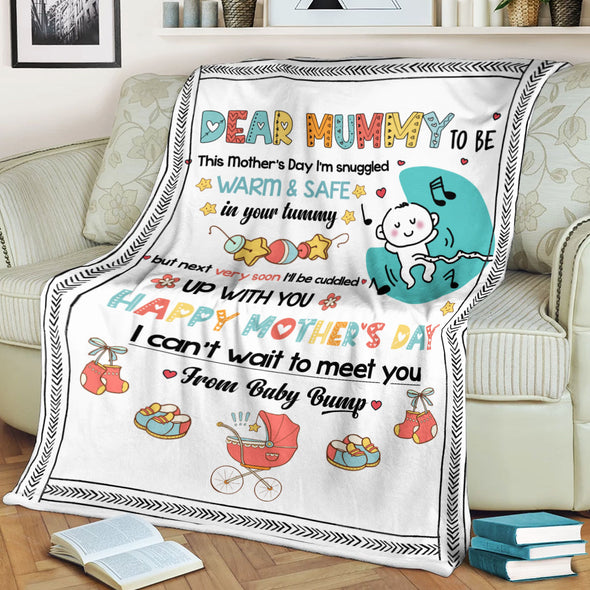 Gift For Future Mummy This Mother's Day I'm Snuggled Warm And Safe In Your Tummy Blanket - PP - LT0503221