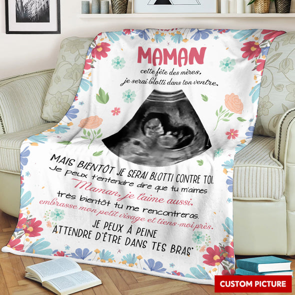 Maman Cette Fête Des Mères Je Serai Blotti Dans Ton Ventre Blanket - PP - LT2004221