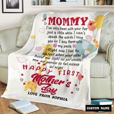 Personalized Gift For Future Mommy I Feel The Safest When Your Arms Hold Me Tight Blanket - PP - LT2203221