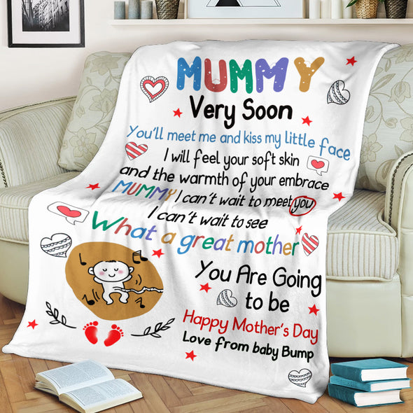 Gift For Future Mummy Happy Mother's Day Blanket - PP - LT1502222