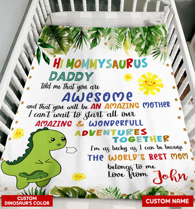 Gift For Future Mommy I Can't Wait To Start All Our Amazing And Wonderful Adventures Blanket - PP - LT0704222