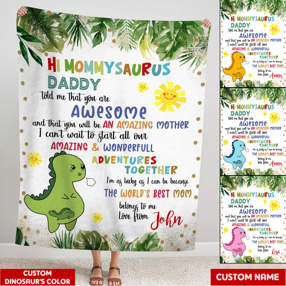 Gift For Future Mommy I Can't Wait To Start All Our Amazing And Wonderful Adventures Blanket - PP - LT0704222