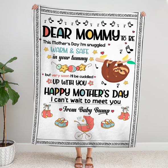 Personalized Gift For Future Mommy This Mother's Day I'm Be Snuggled Up In Your Tummy Blanket - PP - LT1904222