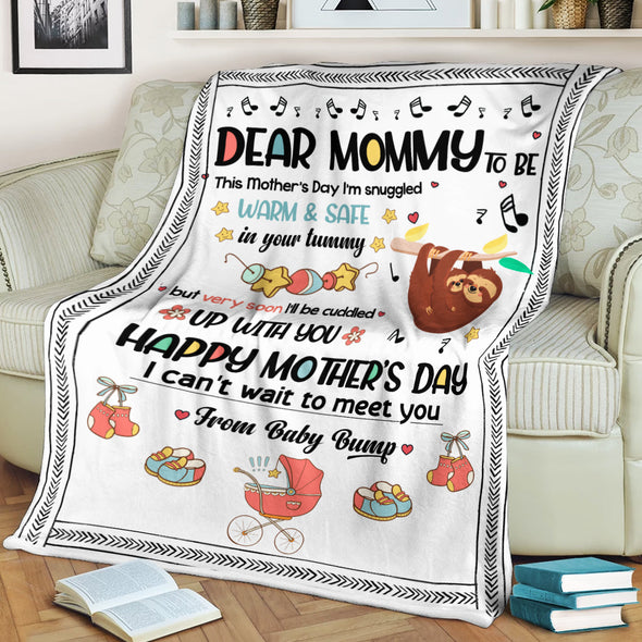 Personalized Gift For Future Mommy This Mother's Day I'm Be Snuggled Up In Your Tummy Blanket - PP - LT1904222