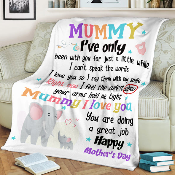 Personalized Gift For Future Mummy I Feel The Safest When Your Arms Hold Me Tight Blanket - PP - LT0303223