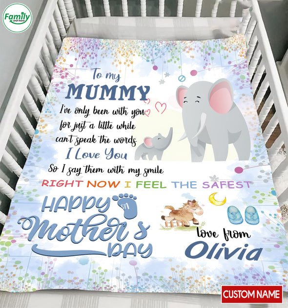 Personalized Gift For Future Mummy I Love You So I Say Them With My Smile Blanket - PP - LT2802223