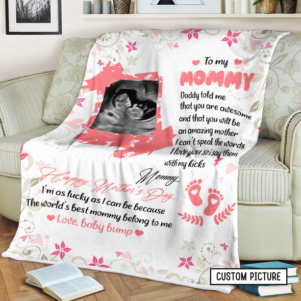 Personalized Gift For Future Mommy I Can't Speak The Words I Love You So I Say Them With My Kicks Blanket - PP - LT3103223