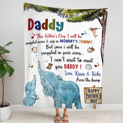 Gift For Future Daddy I Can't Wait To Meet You Blanket - PP - LT1605224