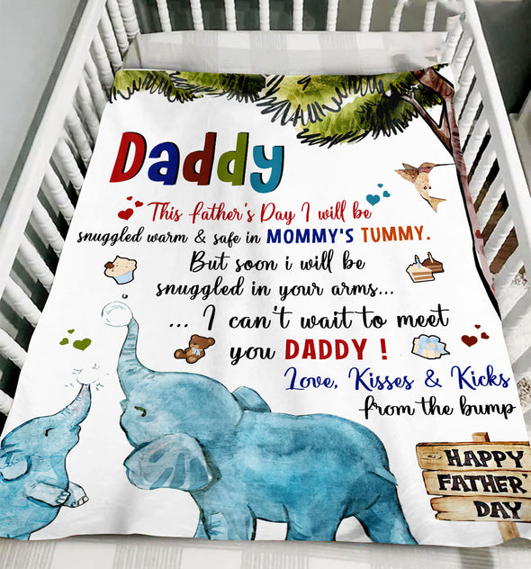 Gift For Future Daddy I Can't Wait To Meet You Blanket - PP - LT1605224