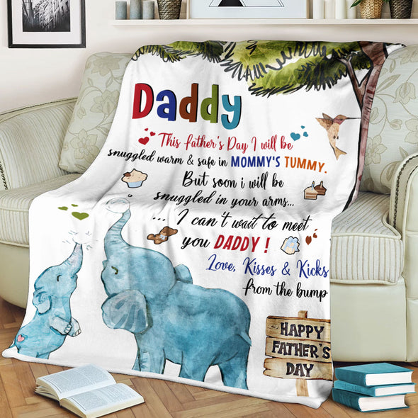 Gift For Future Daddy I Can't Wait To Meet You Blanket - PP - LT1605224