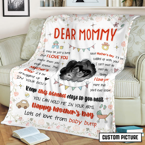 Personalized Gift For Future Mommy Keep This Blanket Close To You Until You Can Hold Me Blanket - PP - LT0104224