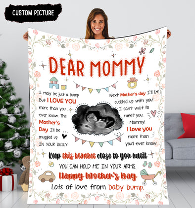 Personalized Gift For Future Mommy Keep This Blanket Close To You Until You Can Hold Me Blanket - PP - LT0104224