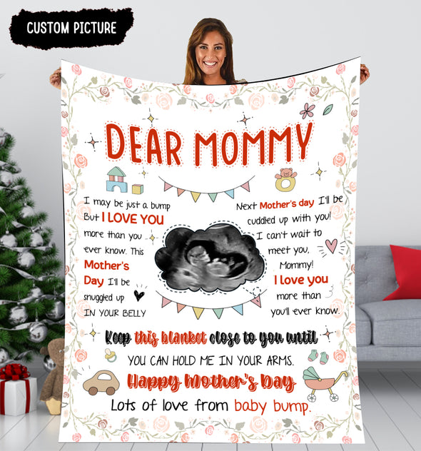 Personalized Gift For Future Mommy Keep This Blanket Close To You Until You Can Hold Me Blanket - PP - LT0104224
