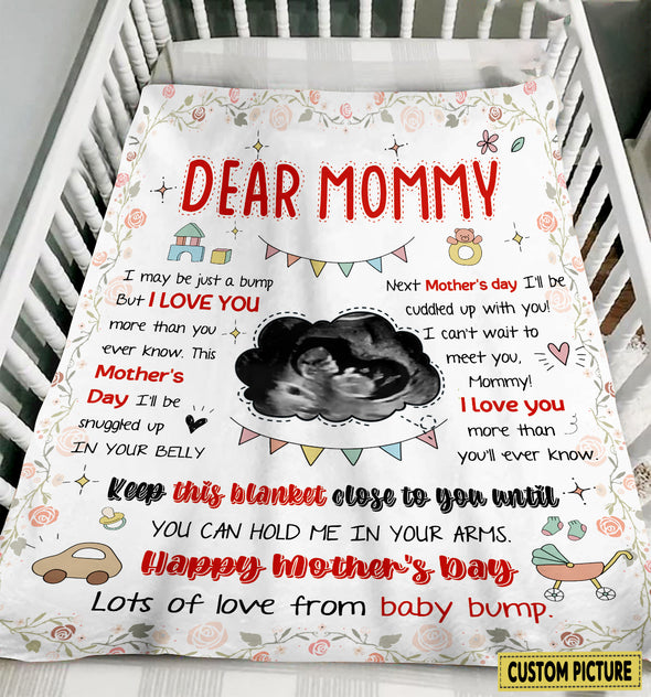 Personalized Gift For Future Mommy Keep This Blanket Close To You Until You Can Hold Me Blanket - PP - LT0104224