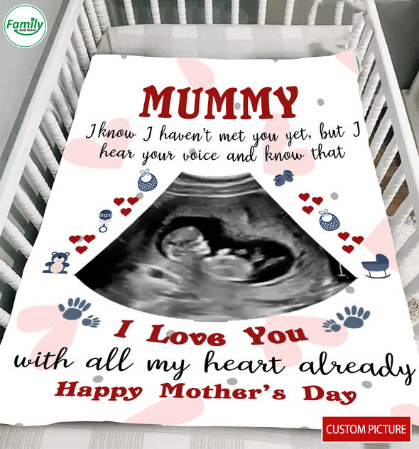 Personalized Gift For Future Mummy I Love You With All My Heart Blanket - PP - LT0803224