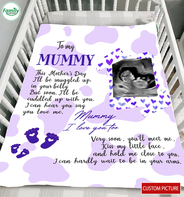 Personalized Gift For Future Mummy I Can Hear You Say You Love Me Blanket - PP - LT1003224