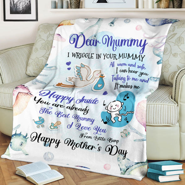 Gift For Future Mummy I Can Hear You Talking To Me And It Makes Me Happy Inside Blanket - PP - LT0403225